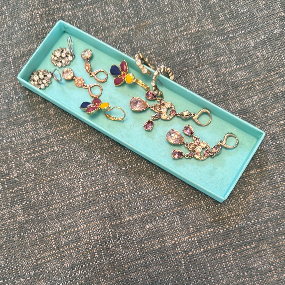Nordstrom Multicolor Gemstone Earrings Set